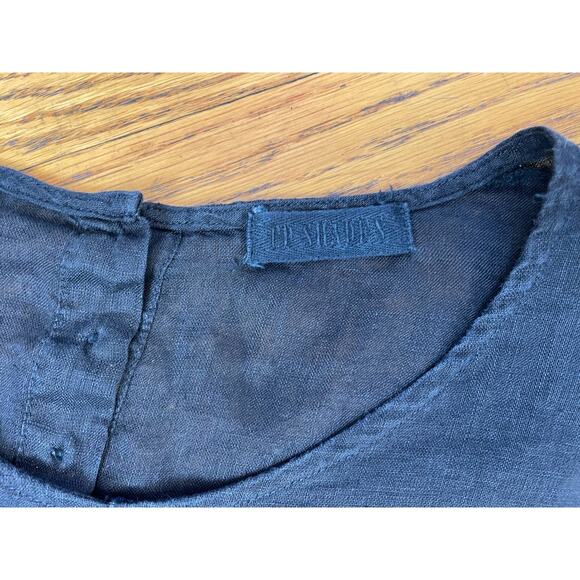 CP Shades Black Oversized 100% Linen Caftan Tunic Dress Size XS X-Small - Picture 8 of 9